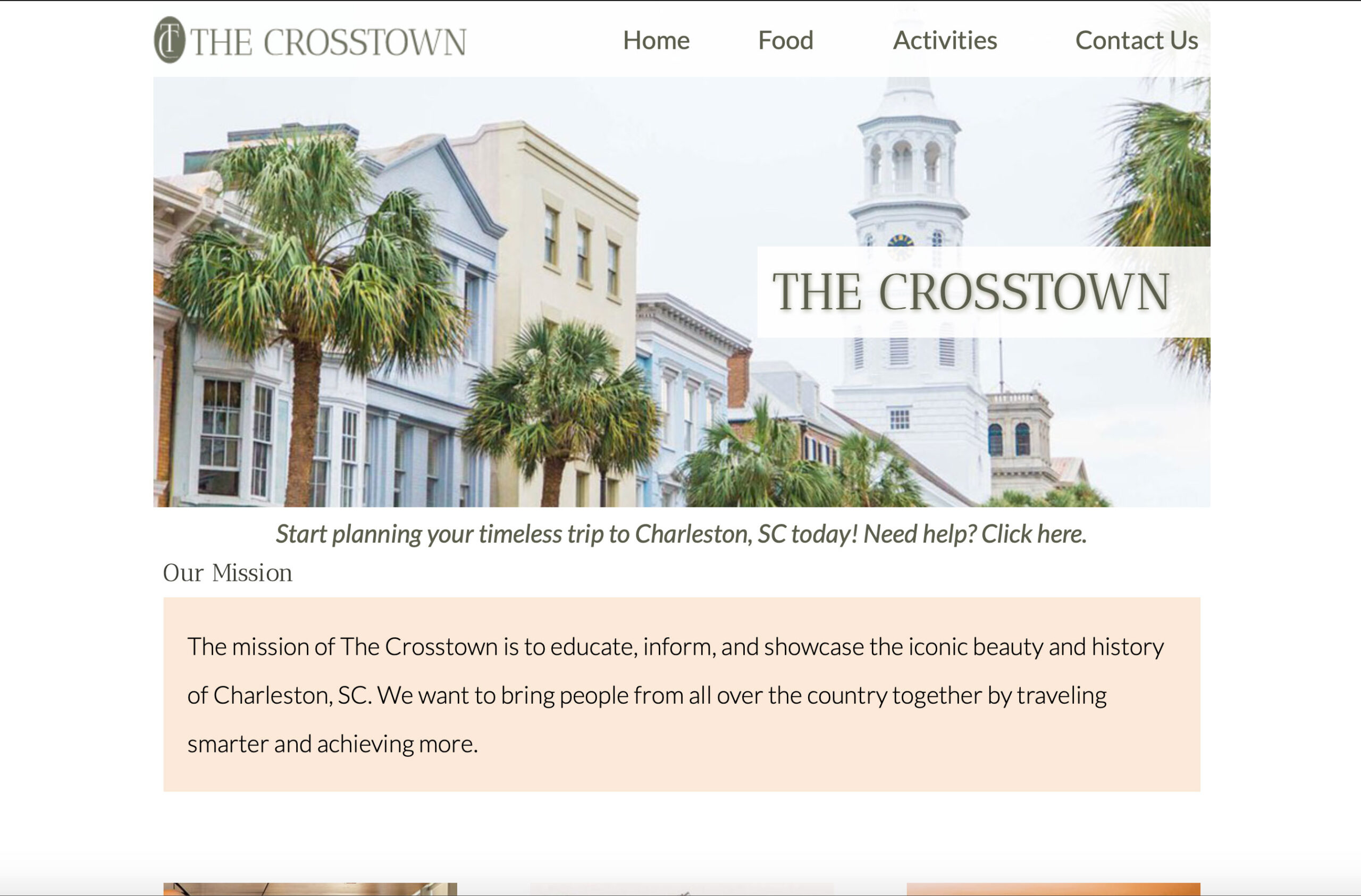 the crosstown web design class project