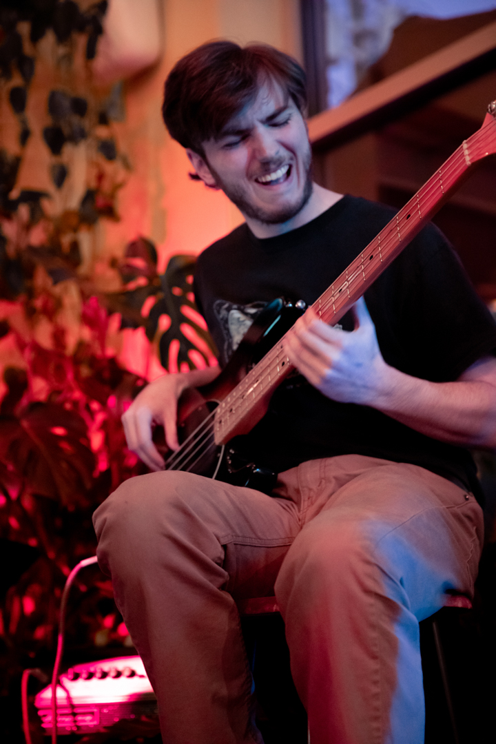 musician playing his bass